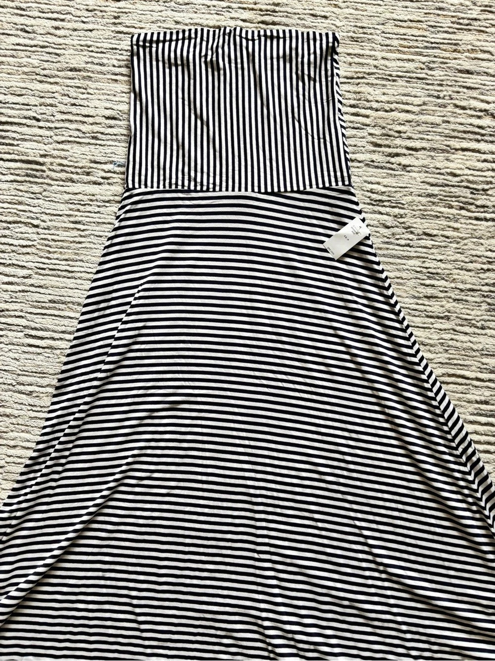Gap Striped Maxi Tube Dress in Black & White Size XS NWT